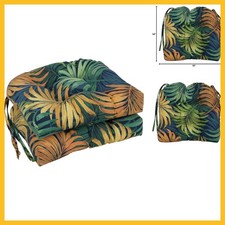Blazing Needles 16-inch Rounded Back Tufted Outdoor Chair Cushion, Laperta Monso