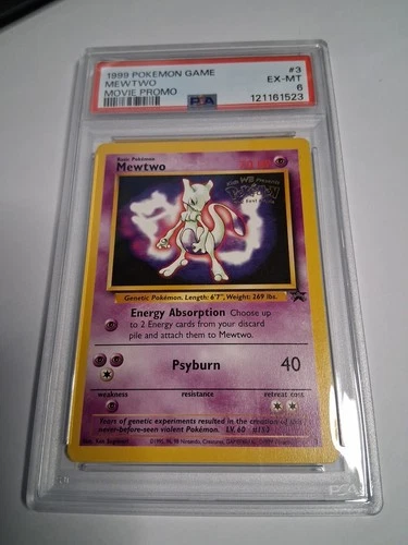 1999 Pokémon Game Movie Mewtwo 3 Movie Promo PSA 6