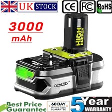Replacement For Ryobi One+ Plus P108 BPP-1815 BPP-1817 P107 18V 3.0Ah Battery UK
