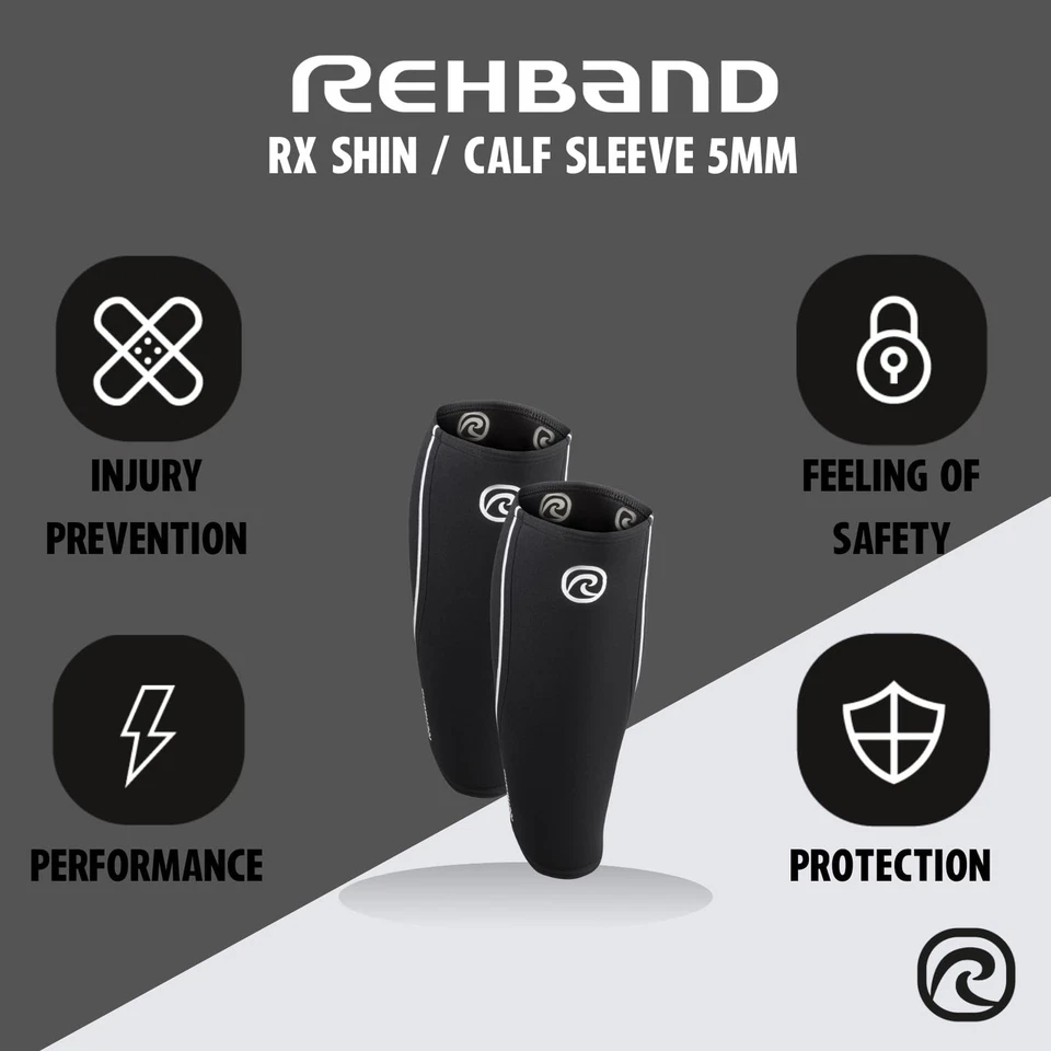 Rehband 5mm Neopreno Espinilla Manga Pantorrilla, Soporte de Compresión Hombres y Mujeres para Ca... Foto 2 de 4