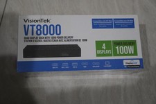VisionTek VT8000 USB-C 4X Monitor Docking Station 100W Power 4X HDMI 4X DP