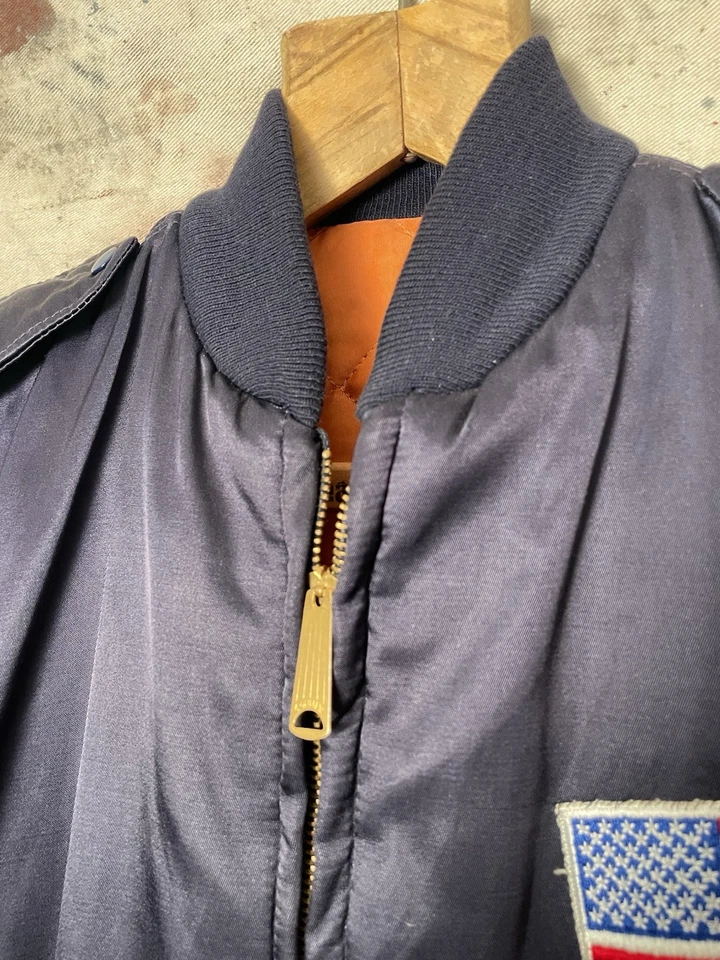 Chaqueta De Colección Tipo L-2A Años 60 Piloto de Prueba Compra Privada Bombardero USAF Talla Med Foto 4 de 4
