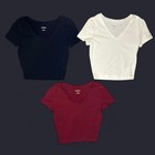 Wild Fable Black White Red crop tops Women’s XS bundle Excellent Condition
