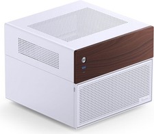 JONSBO N4 White NAS Pc Case, Walnut Wood, 8-Drive Bay/6  3.5 "HDD 4 WHITE