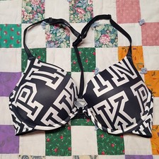 Pink by Victoria Secret Wear Everywhere Push Up Front Close 34C T Back