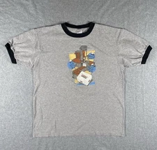 Vintage 90s Anvil Krispy Kreme Doughnuts Ringer Tshirt Medium