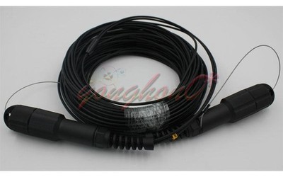 LC-LC UPC SM Duplex Armored Field TPU Optical Patch Cord Waterproof Head 250M *y
