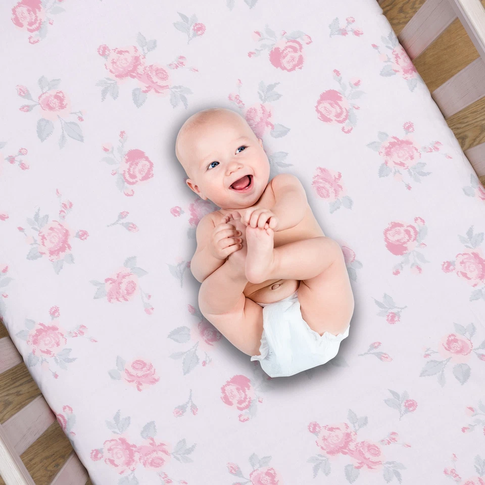 Conjunto de roupa de cama 3 peças estética floral rosa arco coquette cordeiro e hera berço - Imagem 4 de 4