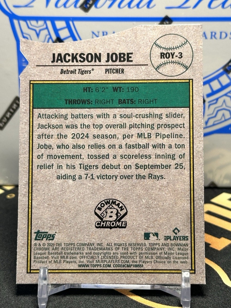 2025 Bowman Chrome Jackson Jobe Rookie of the Year Favorites ROY-3
