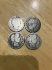 4x Barber quarters - 1892o 1913, lower mint 1912s 1915s