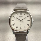 Seiko Watch Men 34mm White Dial Silver Tone Oval 6431-5040 New Battery Vintage