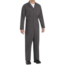 Red Kap Men's Tall Size Twill Action Back Coverall with Chest Pockets, Charcoal