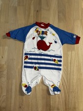 Vintage 80s Carter  s Whale Fish Sleeper Large Made in USA Footed