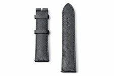 montblanc watch strap 22mm leather Extreme black