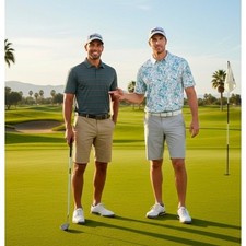 Ben Hogan Performance Golf Polo Shirt Qty of 2 Men's Medium Stripped Print New