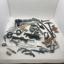 40+ Pieces Mixed Lot of Parts, Accessories, Weapons Modern & Vintage - Hong Kong