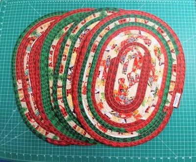Beautiful Handmade Jelly Roll Placemats Set Of 4 Christmas Cabin Plaid