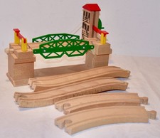 orig. BRIO 33757 Hebebrücke Brücke Schienen zur Holzeisenbahn