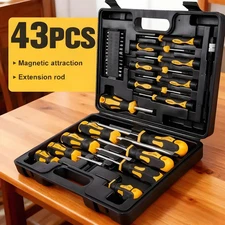 43pc Magnetic Screwdriver Set Slotted Phillips Hex Pozidriv Torx Precision Tools
