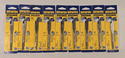 (Lot Of 9)Irwin 1/2'' x 4'' Long Spade Paddle Flat Drill Bit Speedbor Impact 87908