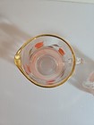 MCM Barlett Collins Glass Creamer & Sugar Bowl Clear W/ Tulip Pattern, Gold Trim — photo 6