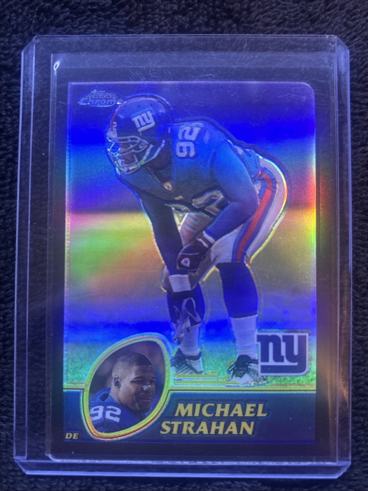 2003 Topps Chrome - Michael Strahan #106 Black Refractor /599