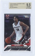 Asa Newell University of Georgia 2025 Bowman University Black #10 BGS 9.5 Card