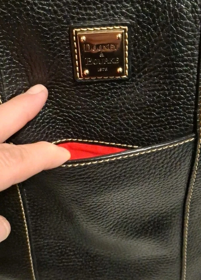 Dooney & Bourke Classic Black Handbag Pebbled - Image 3 of 4