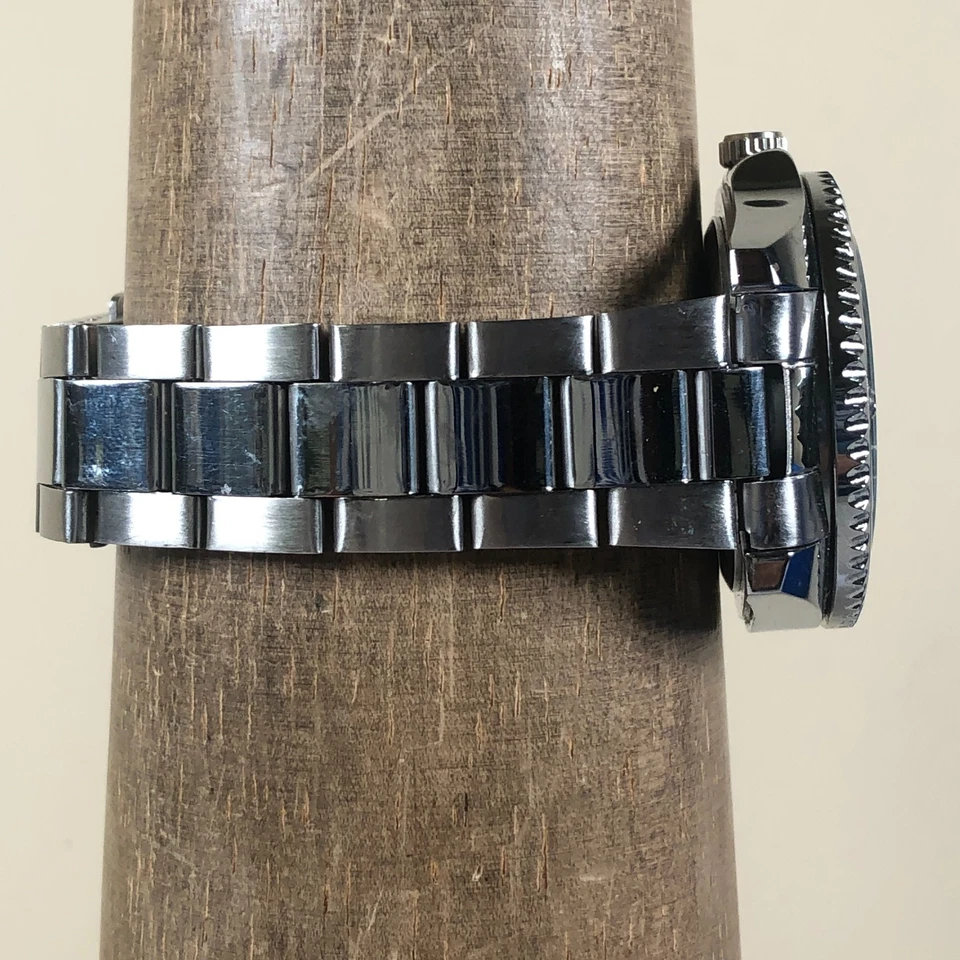 FNGEEN Men S925 Rotating Bezel Silver Tone Quartz 40mm Watch 7 1/4" - Image 3 of 4