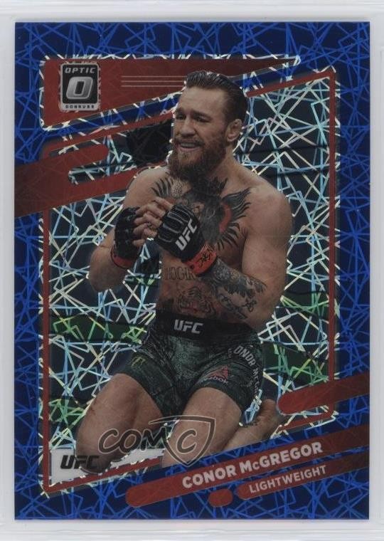 2022 Panini Donruss Optic UFC Blue Velocity Prizm Conor McGregor #75 02l5