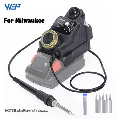 WEP 937D-I Cordless Soldering Iron Station kit Digital For Milwaukee Battery