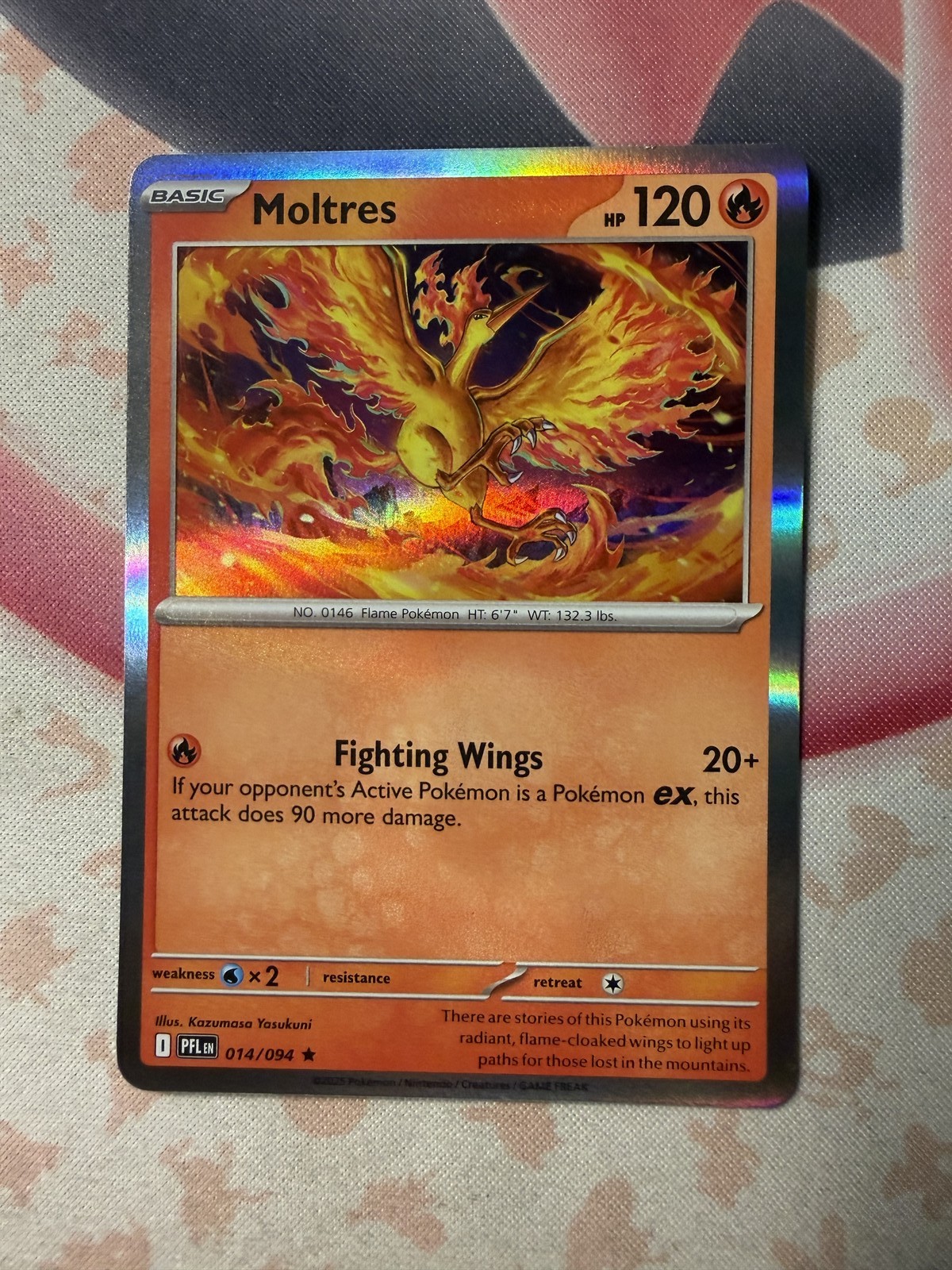 Moltres Holo Rare ME02: Phantasmal Flames 014/094 NM English Holo