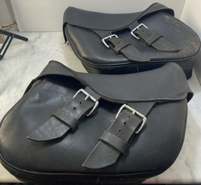 Vintage OEM Harley Davidson Leather Saddlebags, 712201 LH left