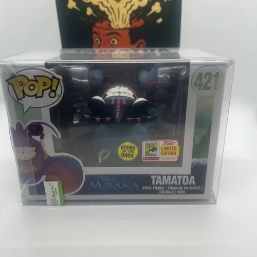 [Official SDCC 2018] Moana: Tamatoa #421 LE Glow Funko Pop! W/Protector!