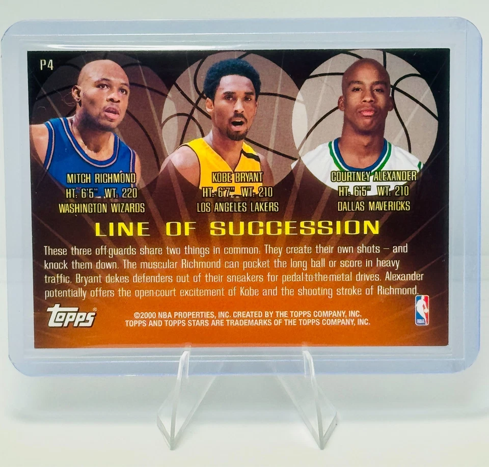 2000-01 Topps Stars #P4 Kobe Bryant/Richmond/Alexander Progression SP refractor Foto 2 de 3