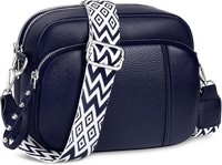 Crossbody Bag Damen UmhäNgetasche Leder Mit Breitem Gurt Und Kartenschlitz