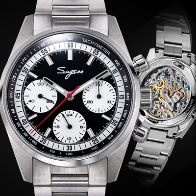 Sugess S465.SK.S SWAN NECK Sapphire Chrono Mechanical Watch SEAGULL 1963