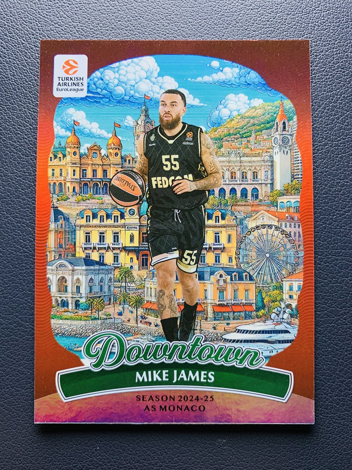 2024-25 Panini Donruss EuroLeague Mike James #6 DownTown SSP Monaco