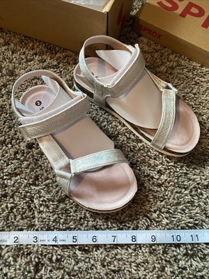 Sprox Girls Sandals Size 2 Straps Pearl Pink Cork White New In Box