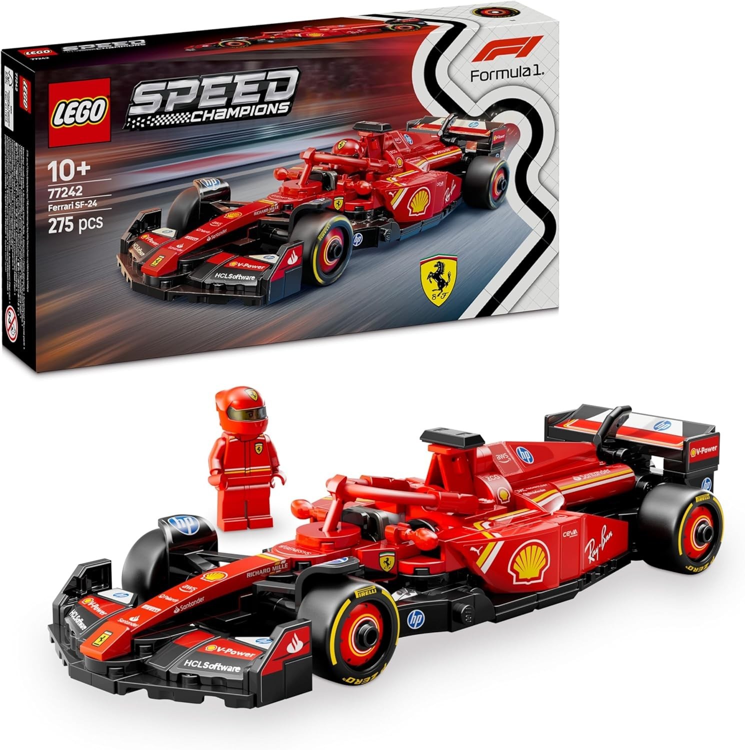 LEGO Ferrari SF-24 F1 77242: Scarica a Terra la Potenza del Cavallino