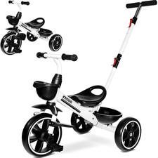 2-In-1 Toddler Tricycle for Ages 18 Months to 5 Years Old - Extended Push Handle