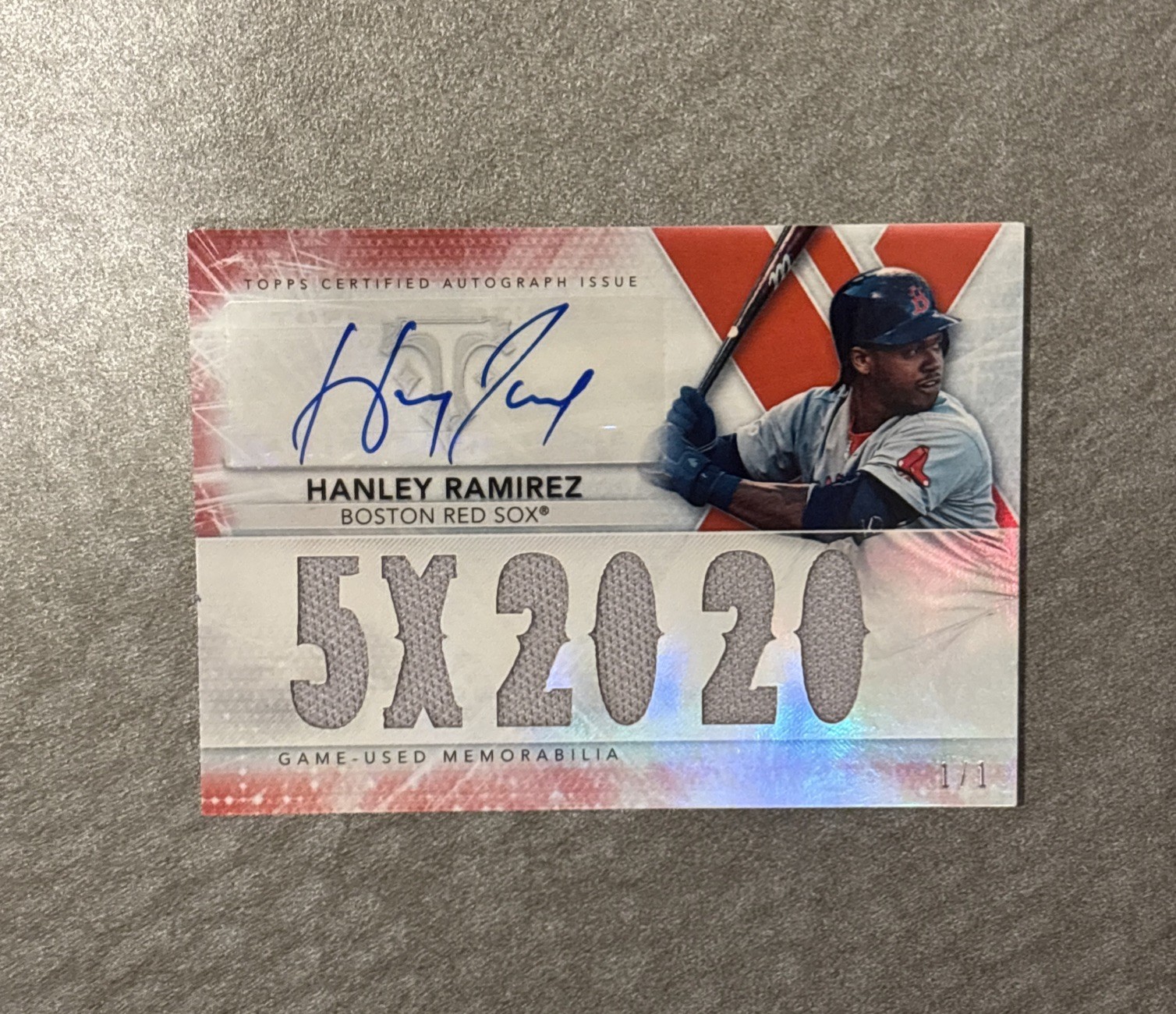 Hanley Ramirez 2015 Topps Triple Threads Jersey Relic Ruby 1/1 Auto Autograph
