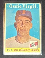 1958 Topps Baseball Ossie Virgil #107 San Francisco Giants