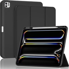 Case for iPad Pro 13 Inch M5 2025/M4 2024, Trifold Stand with Pencil Holder