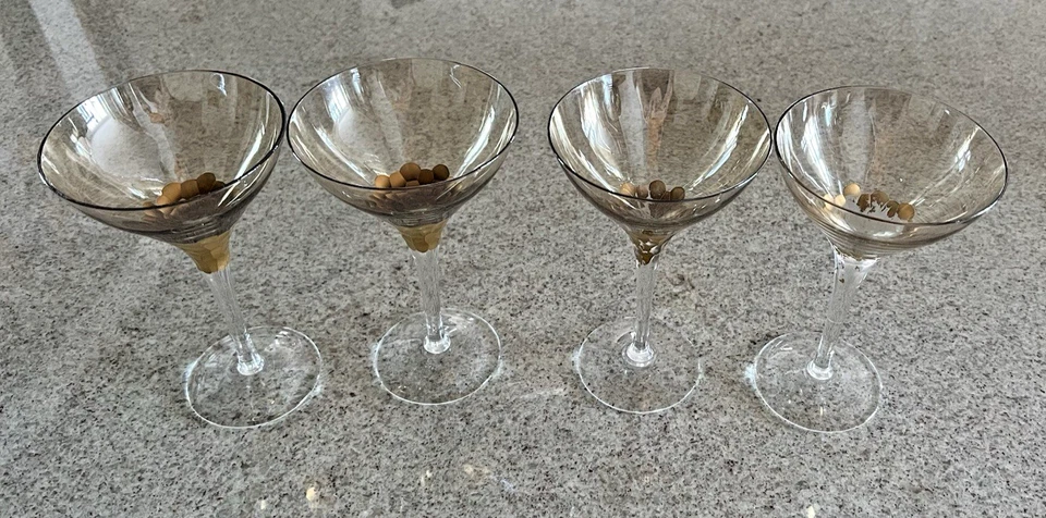 Óculos Martini Kim Seybert Gold "Paillete" #2083G - Conjunto de 4 - Imagem 3 de 4