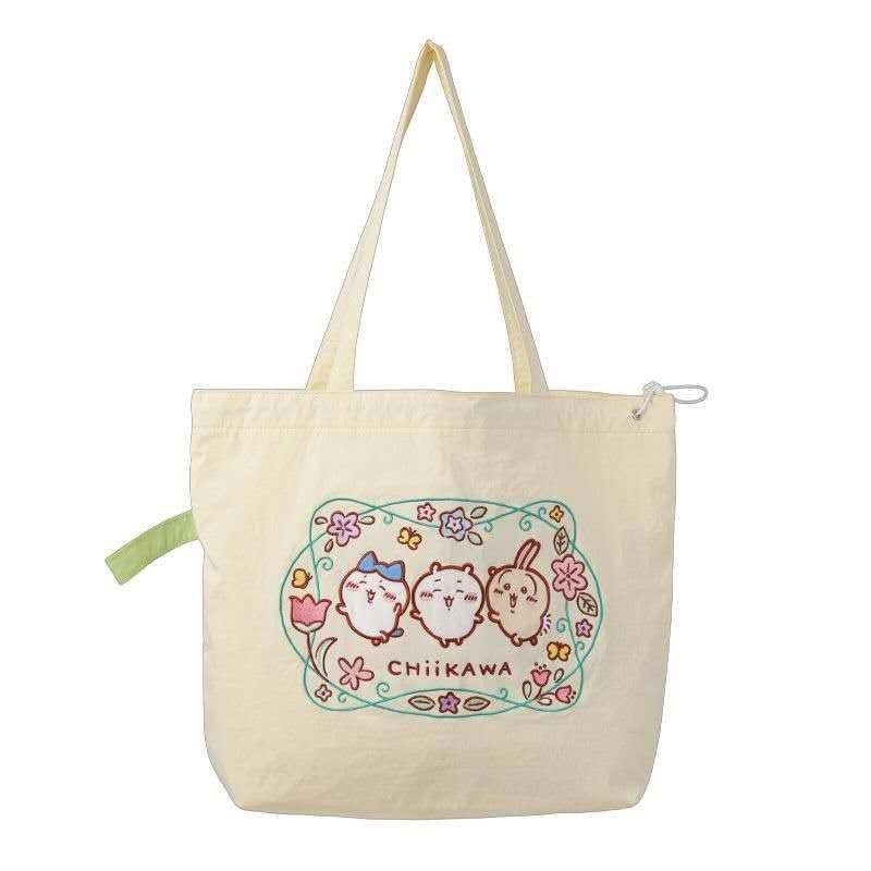 Chiikawa Tote Bag Eco Bag Japan Manga Kawaii Embroidered Floral
