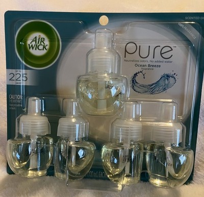 Air Wick Pure Ocean Breeze Scented Oil Plug In 5 Refills 0.67 oz Discontinued
