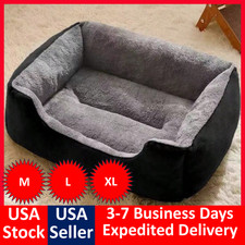 M-XL Pet Calming Bed Dog Cat Sleeping Kennel Puppy Super Soft Mat Pad Warm Nest