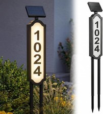 Solar Address Sign Address Signs for Yard Lighted House Numbers Solar Powered