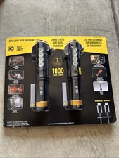 KC Defy Limits Auto Light with Emergency Tool 1000 Lumens Rechargeable 2 Pack